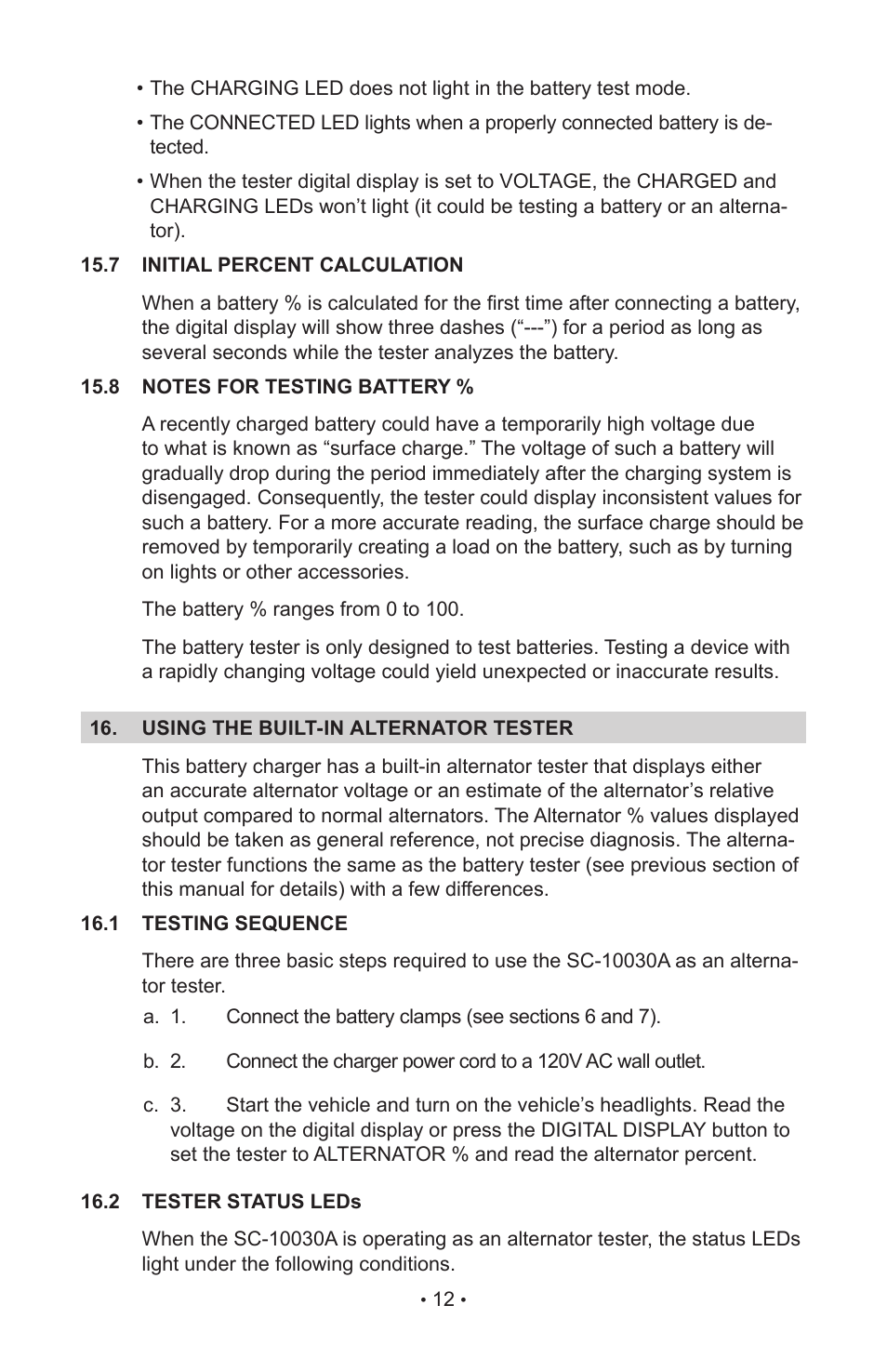 Schumacher SC-10030A. User Manual | Page 14 / 40