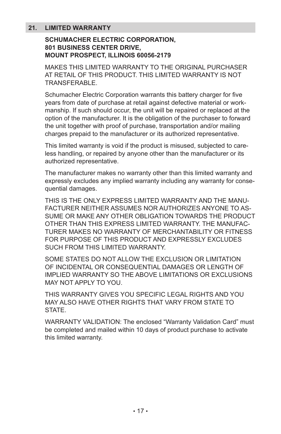 Schumacher SC-10030A. User Manual | Page 19 / 40