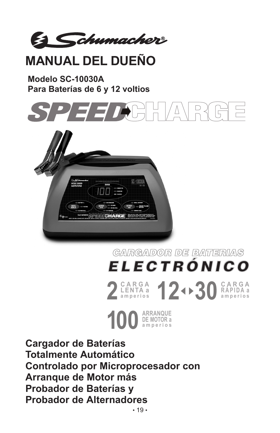 Manual del dueño | Schumacher SC-10030A. User Manual | Page 21 / 40