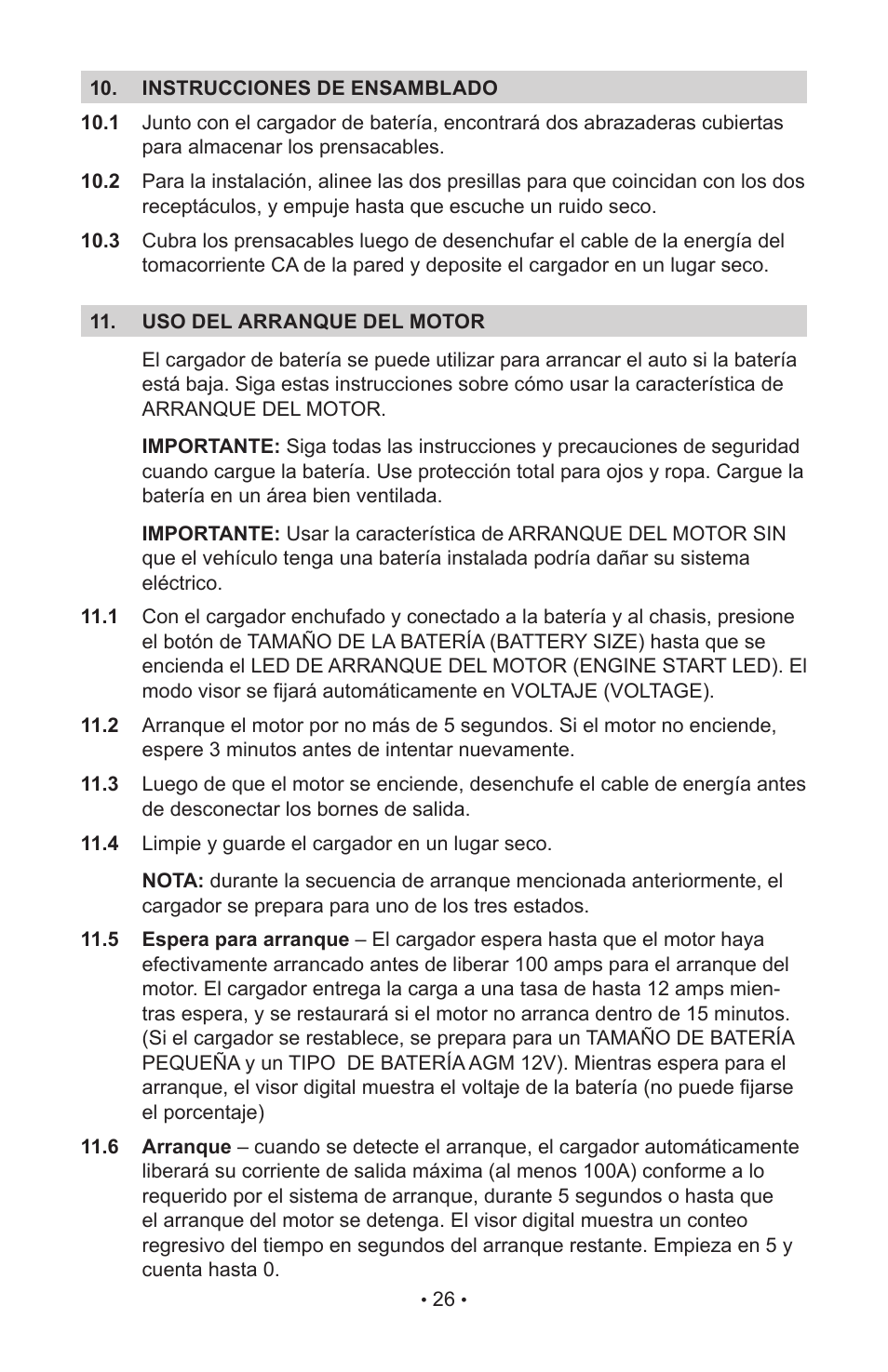 Schumacher SC-10030A. User Manual | Page 28 / 40