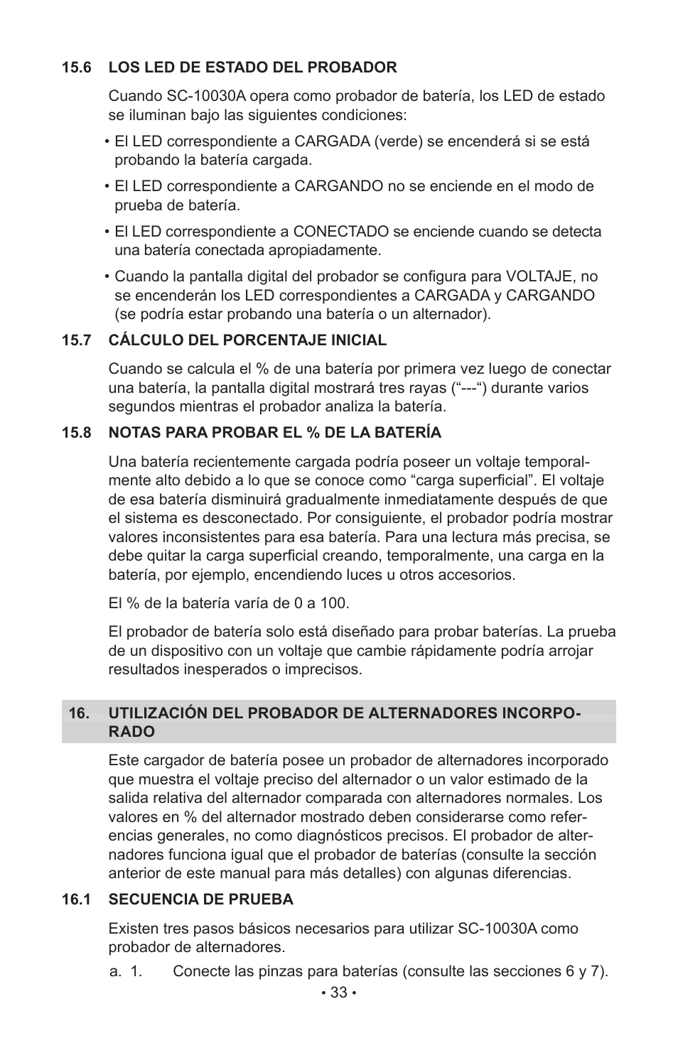Schumacher SC-10030A. User Manual | Page 35 / 40