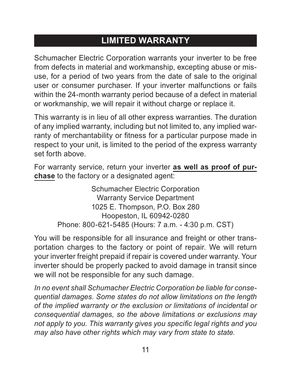 Schumacher PID-750 User Manual | Page 12 / 28