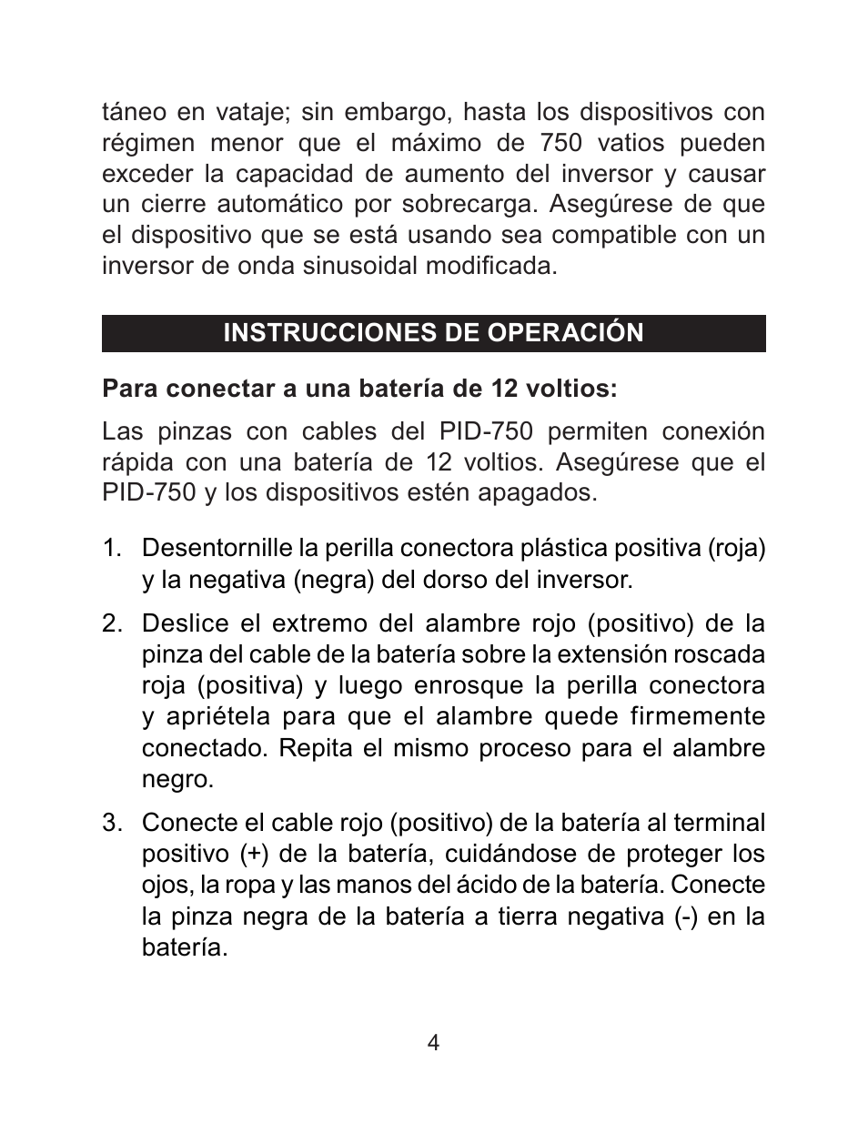 Schumacher PID-750 User Manual | Page 18 / 28