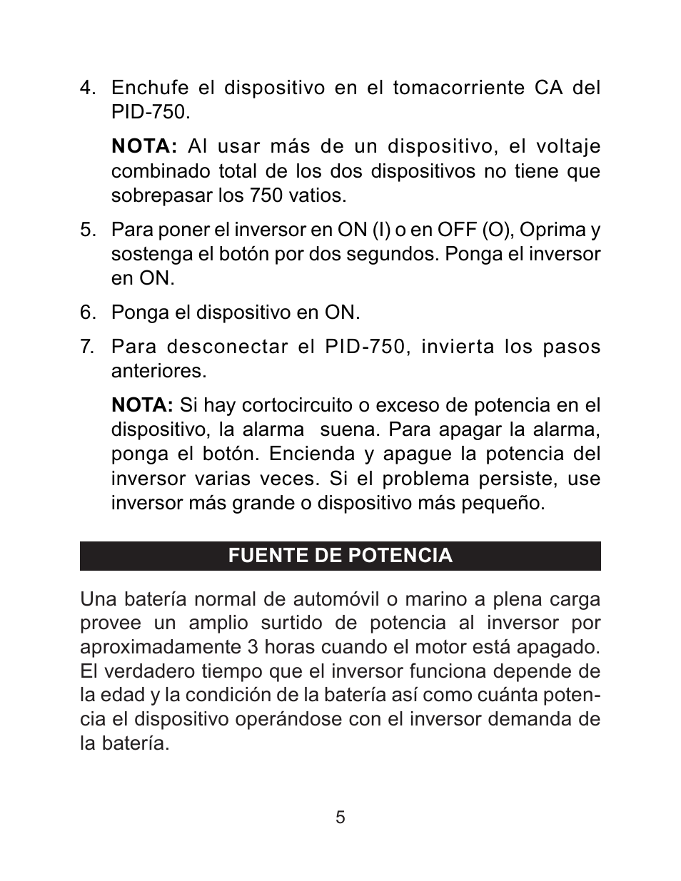 Schumacher PID-750 User Manual | Page 19 / 28