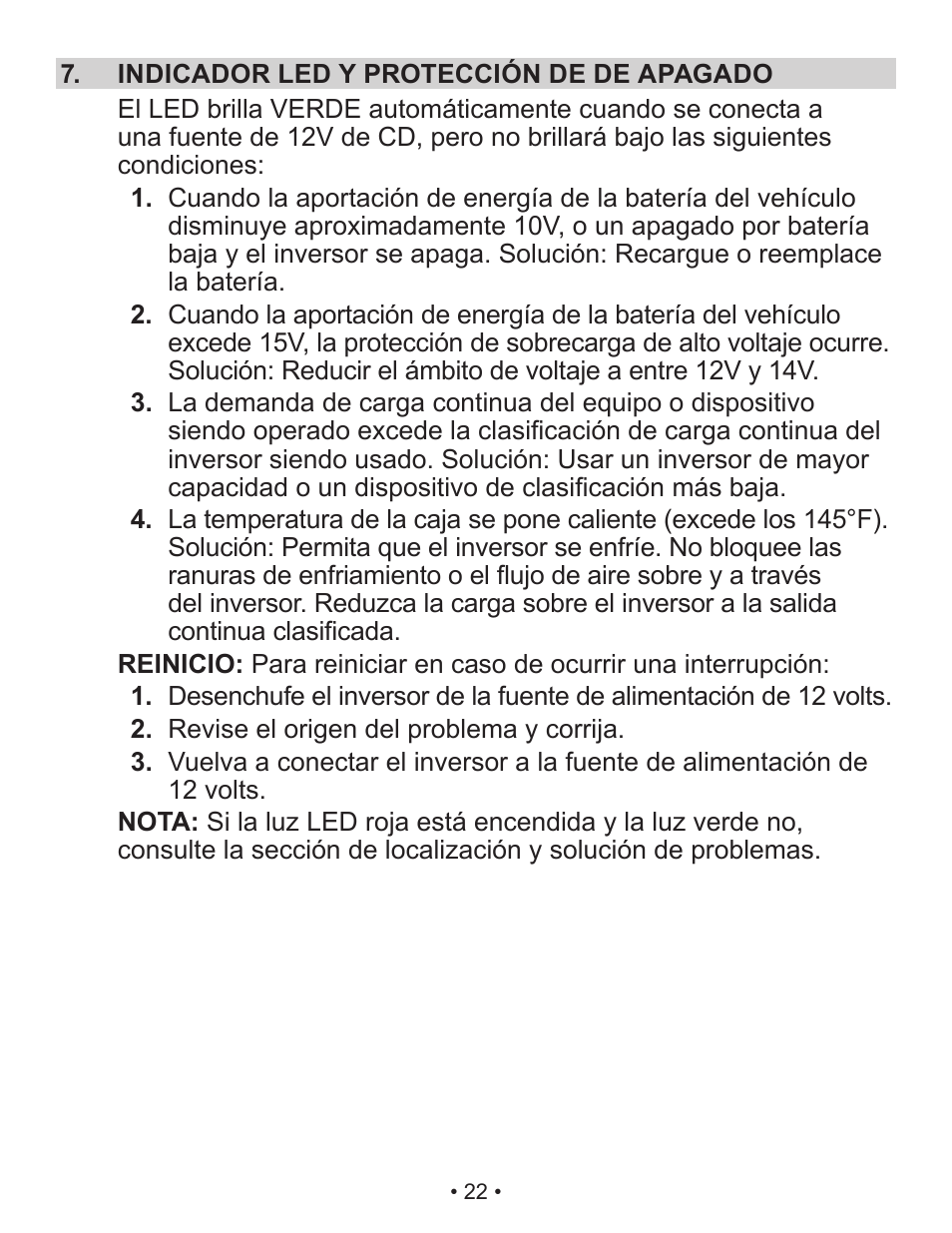 Schumacher Shumacher Power Inverter PI-200 User Manual | Page 22 / 27