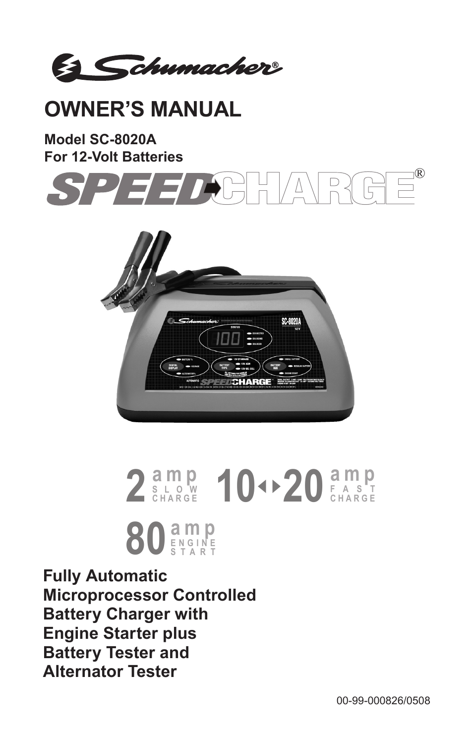 Schumacher SC-8020A User Manual | 40 pages