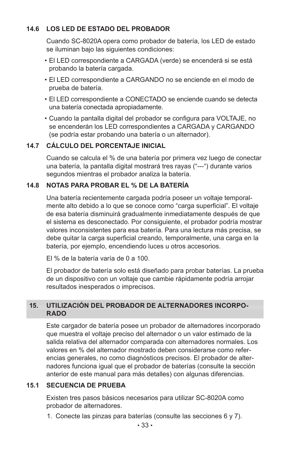 Schumacher SC-8020A User Manual | Page 35 / 40