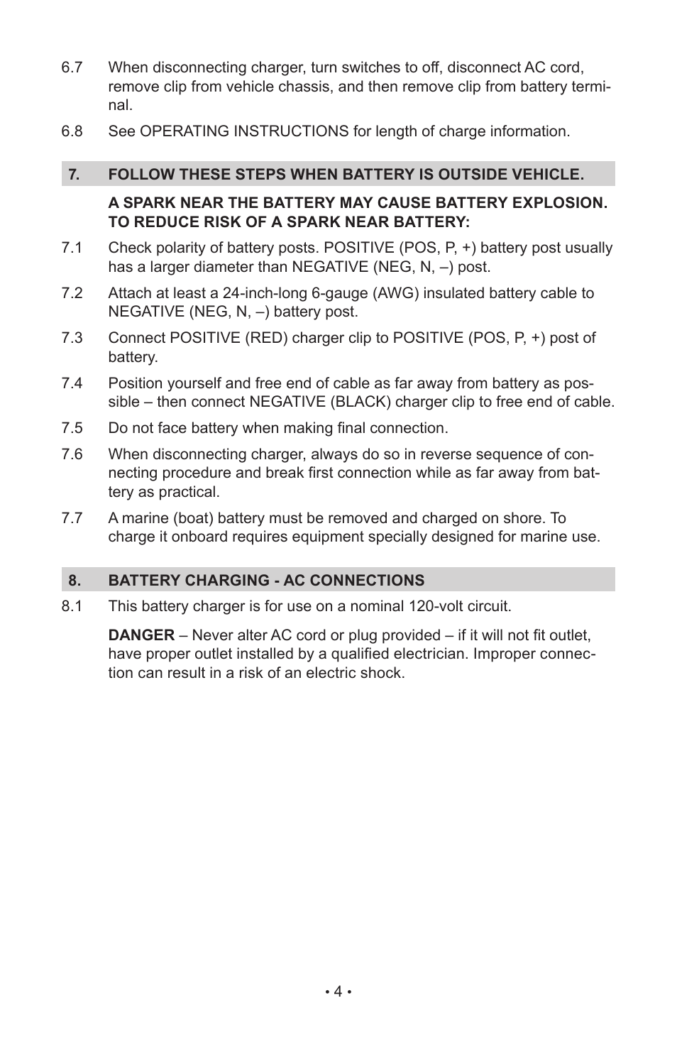 Schumacher SC-8020A User Manual | Page 6 / 40