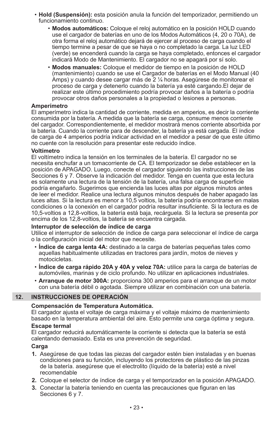 Schumacher Automatic PSW-70300A User Manual | Page 23 / 47