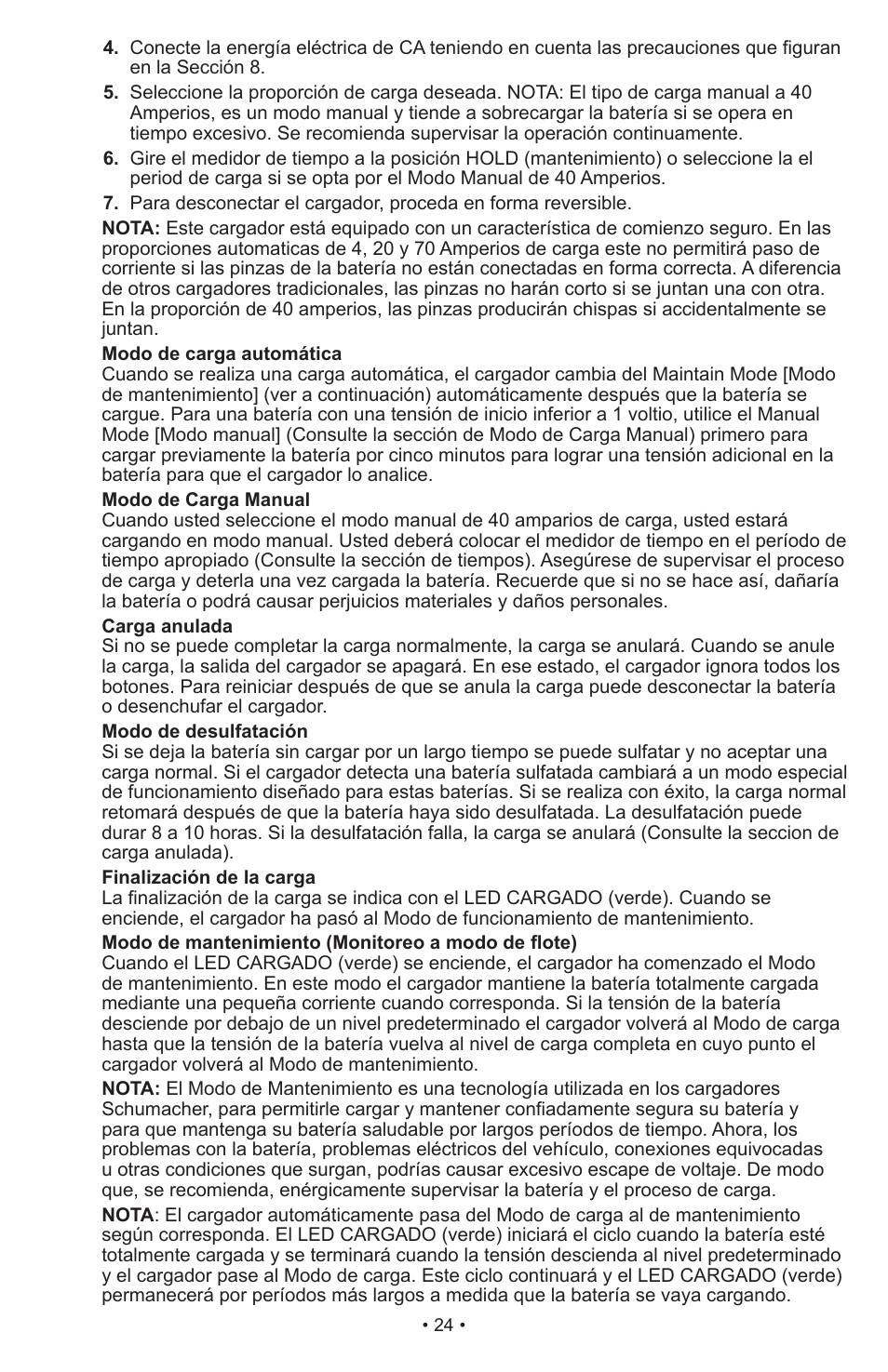 Schumacher Automatic PSW-70300A User Manual | Page 24 / 47