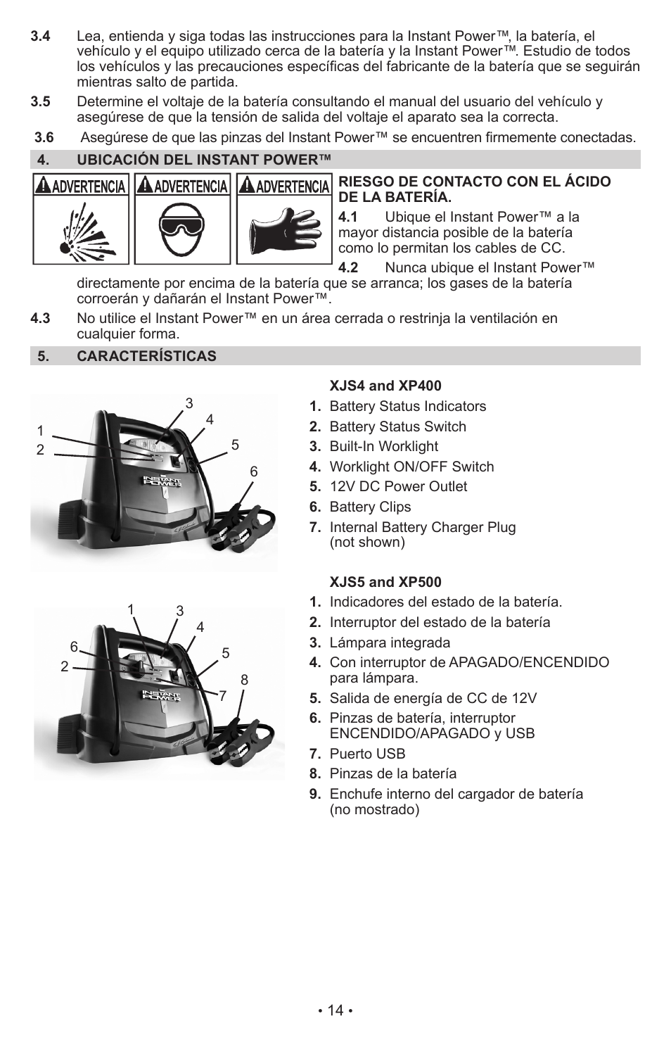 Schumacher Instant Power Jump Starter and DC Power Source XJS4 User Manual | Page 15 / 22