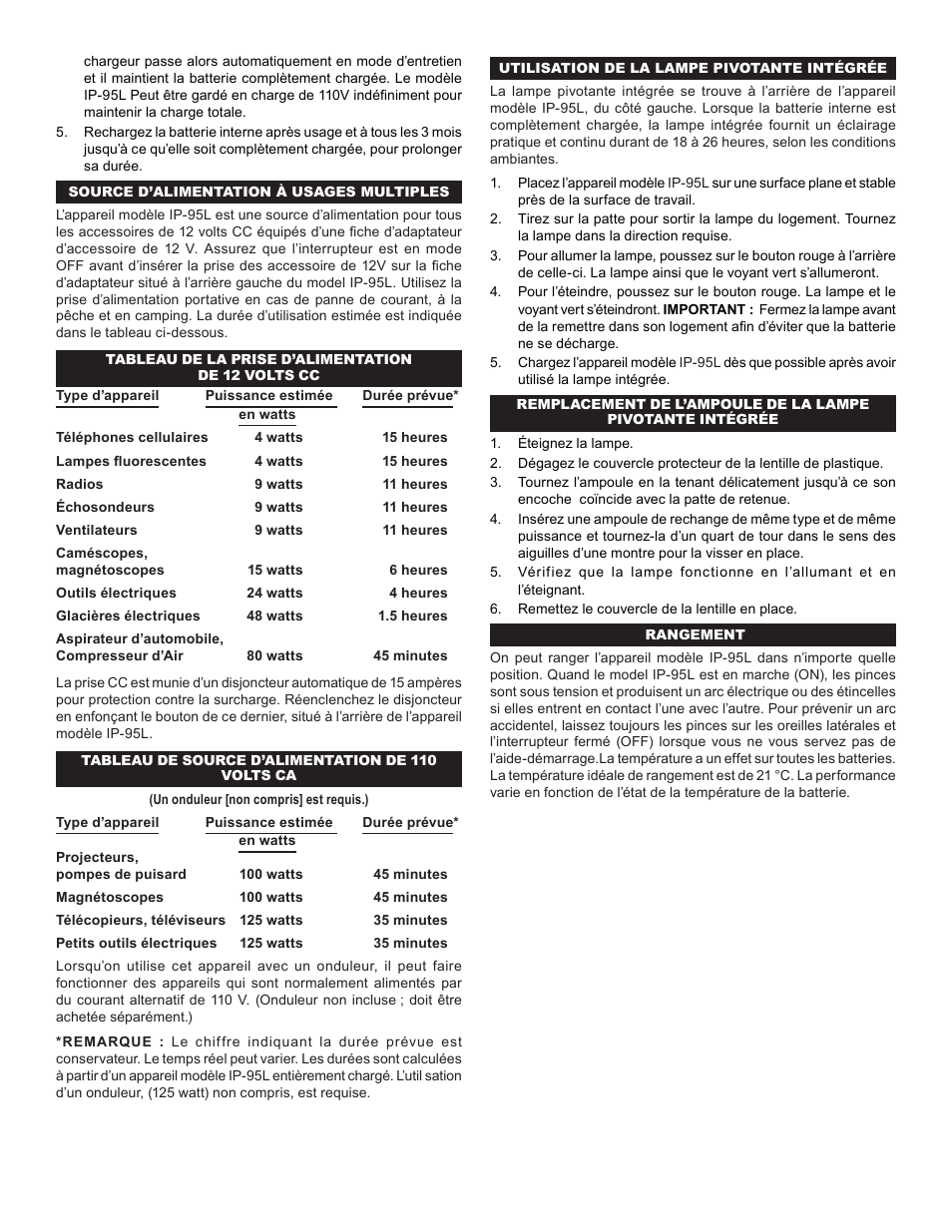 Schumacher IP-95L User Manual | Page 4 / 8