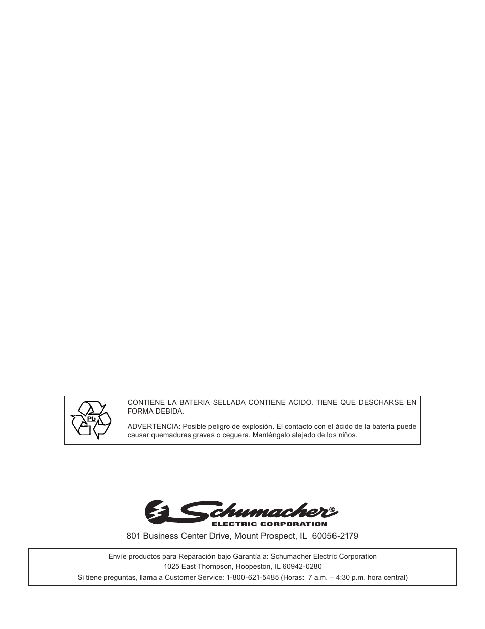 Schumacher IP-125 User Manual | Page 8 / 8