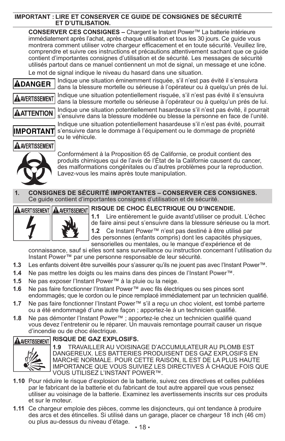 Schumacher Jump Starter and DC Power Source IP-75 User Manual | Page 18 / 24