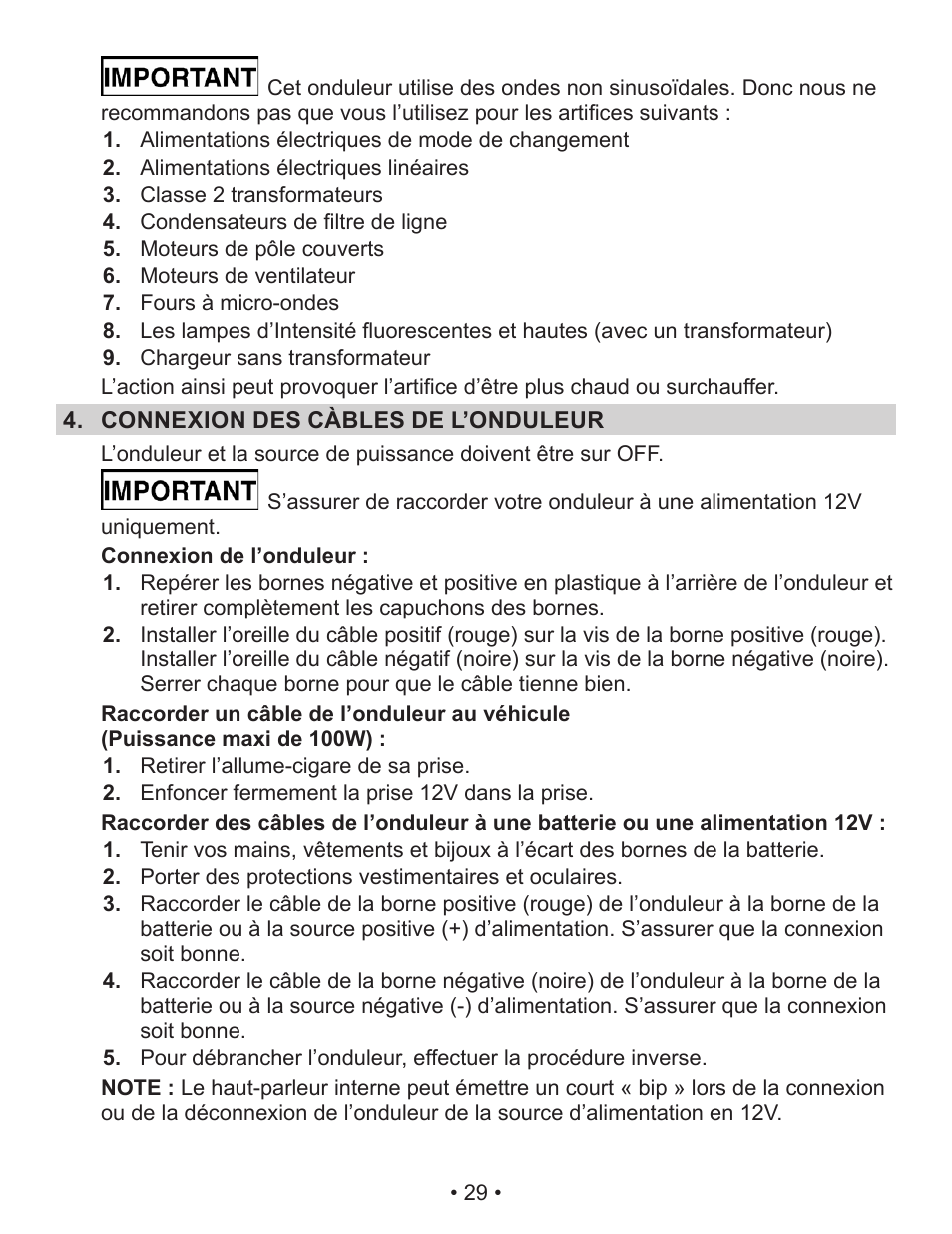 Schumacher Power Inverter PID-760 User Manual | Page 29 / 36