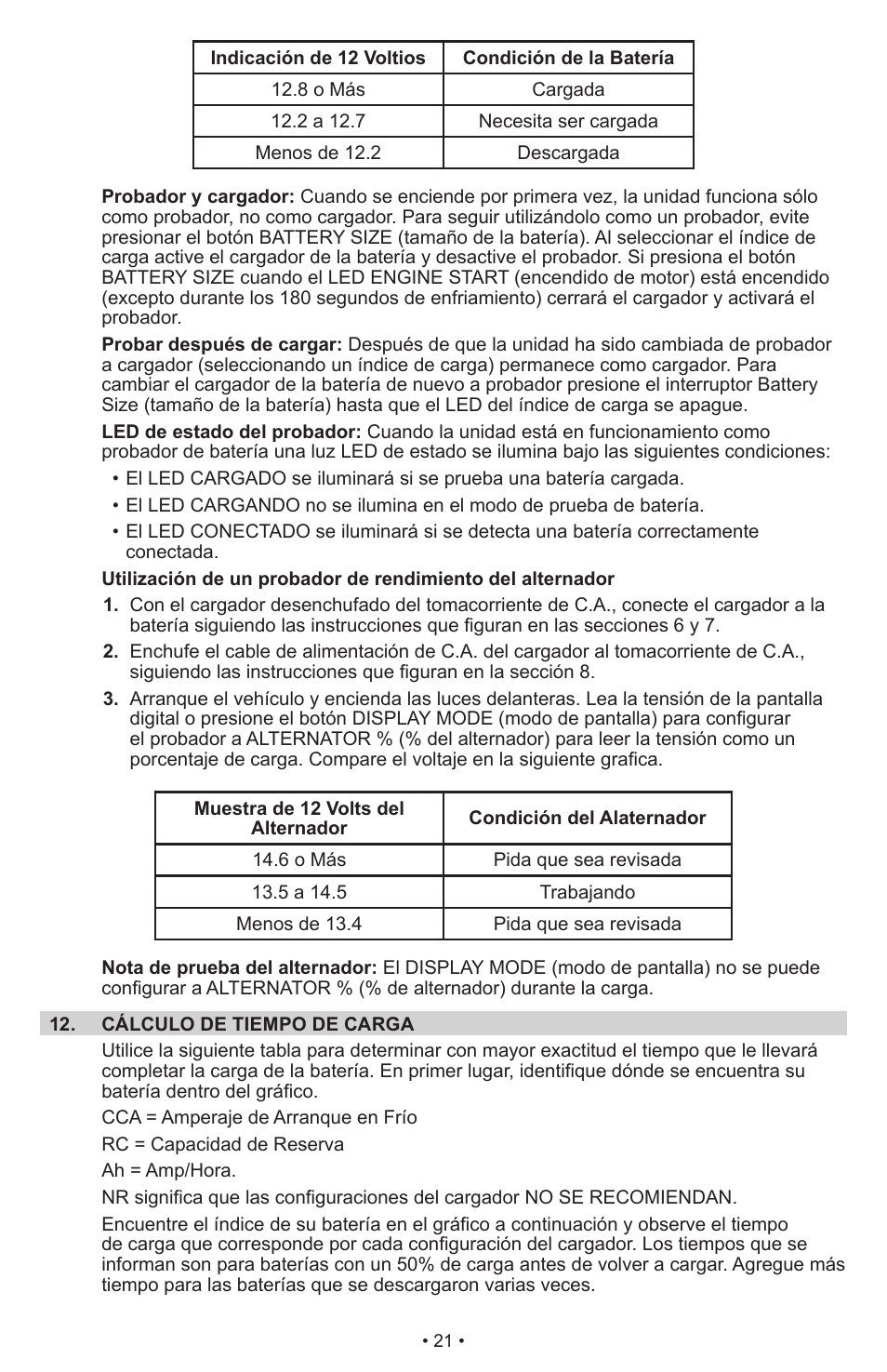 Schumacher Automatic SC-8010A User Manual | Page 22 / 26