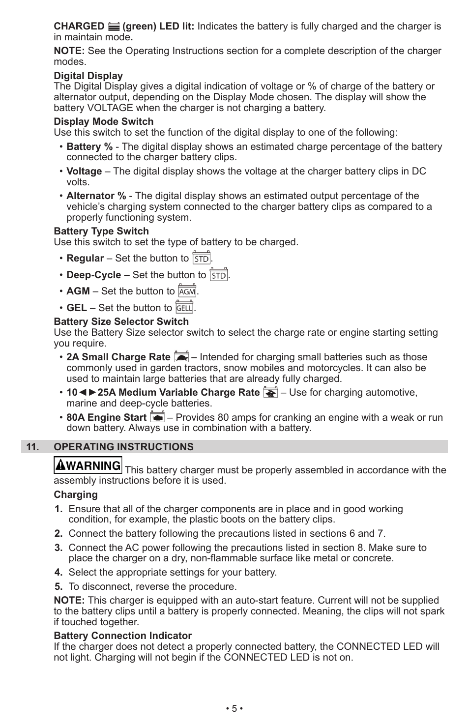 Schumacher Automatic SC-8010A User Manual | Page 6 / 26
