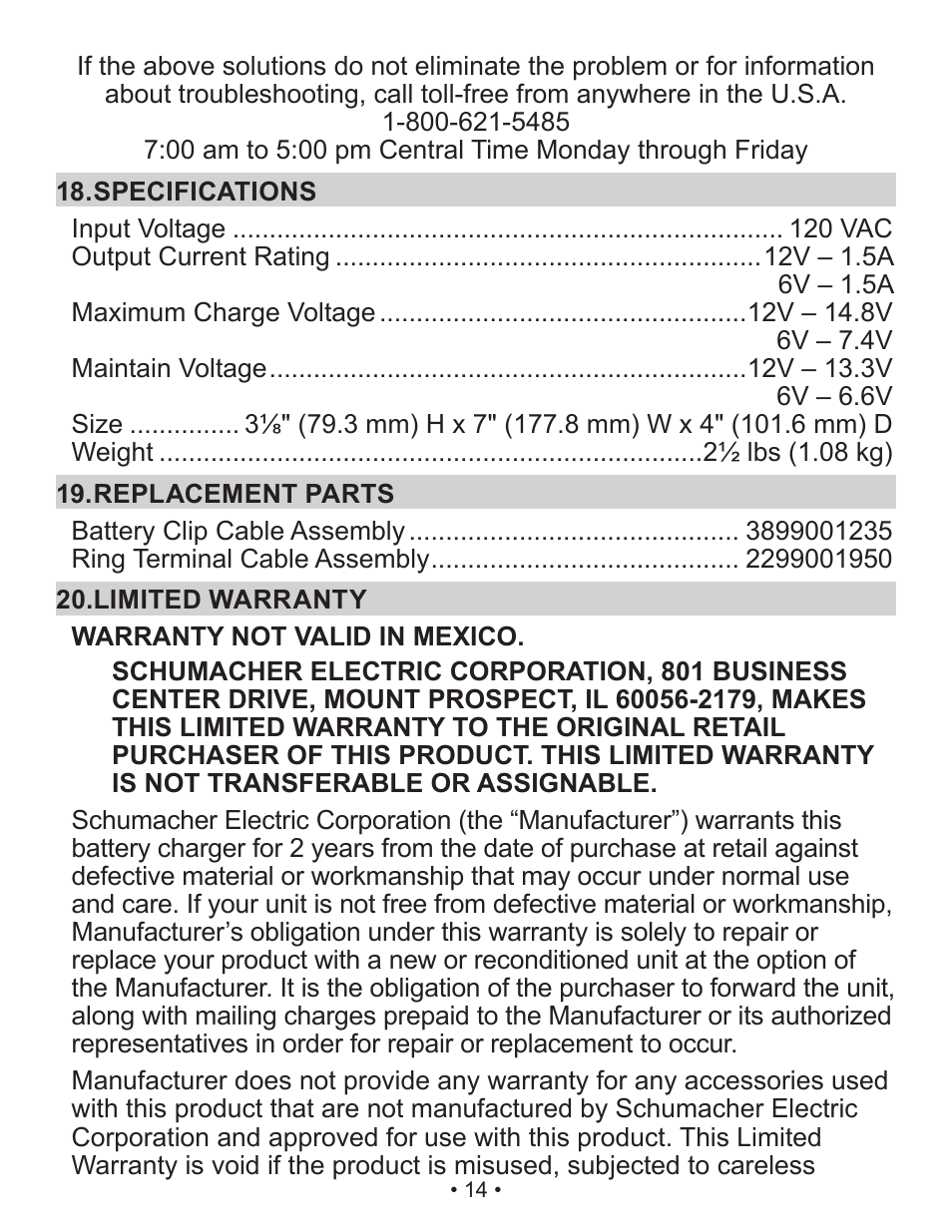 Schumacher Automatic XM1-5 User Manual | Page 15 / 35