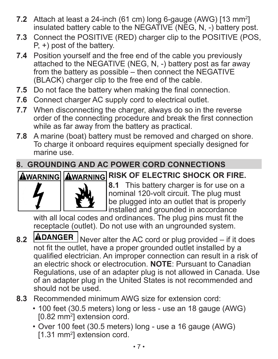 Schumacher Automatic XM1-5 User Manual | Page 8 / 35