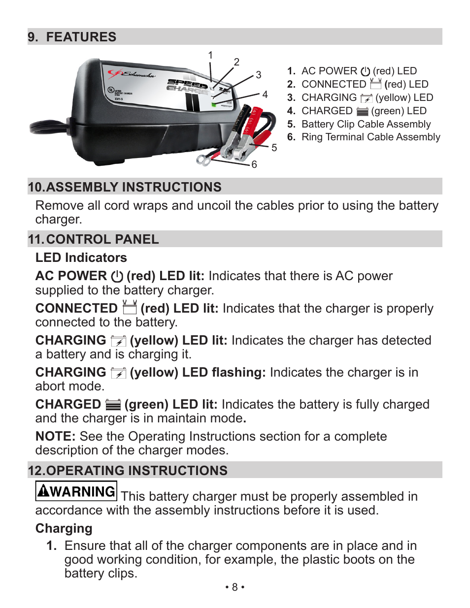 Schumacher Automatic XM1-5 User Manual | Page 9 / 35