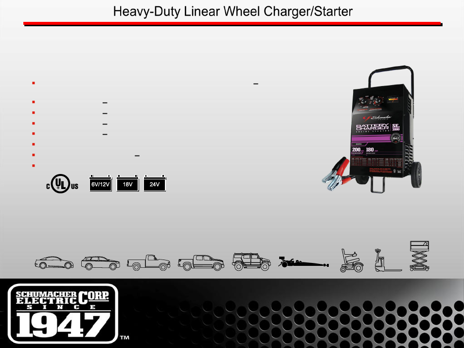 Heavy-duty linear wheel charger/starter | Schumacher SE-1555A User Manual | Page 4 / 6