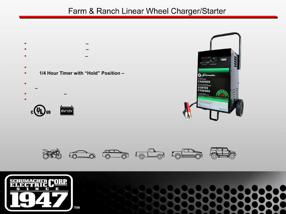 Farm & ranch linear wheel charger/starter | Schumacher SE-1555A User Manual | Page 6 / 6