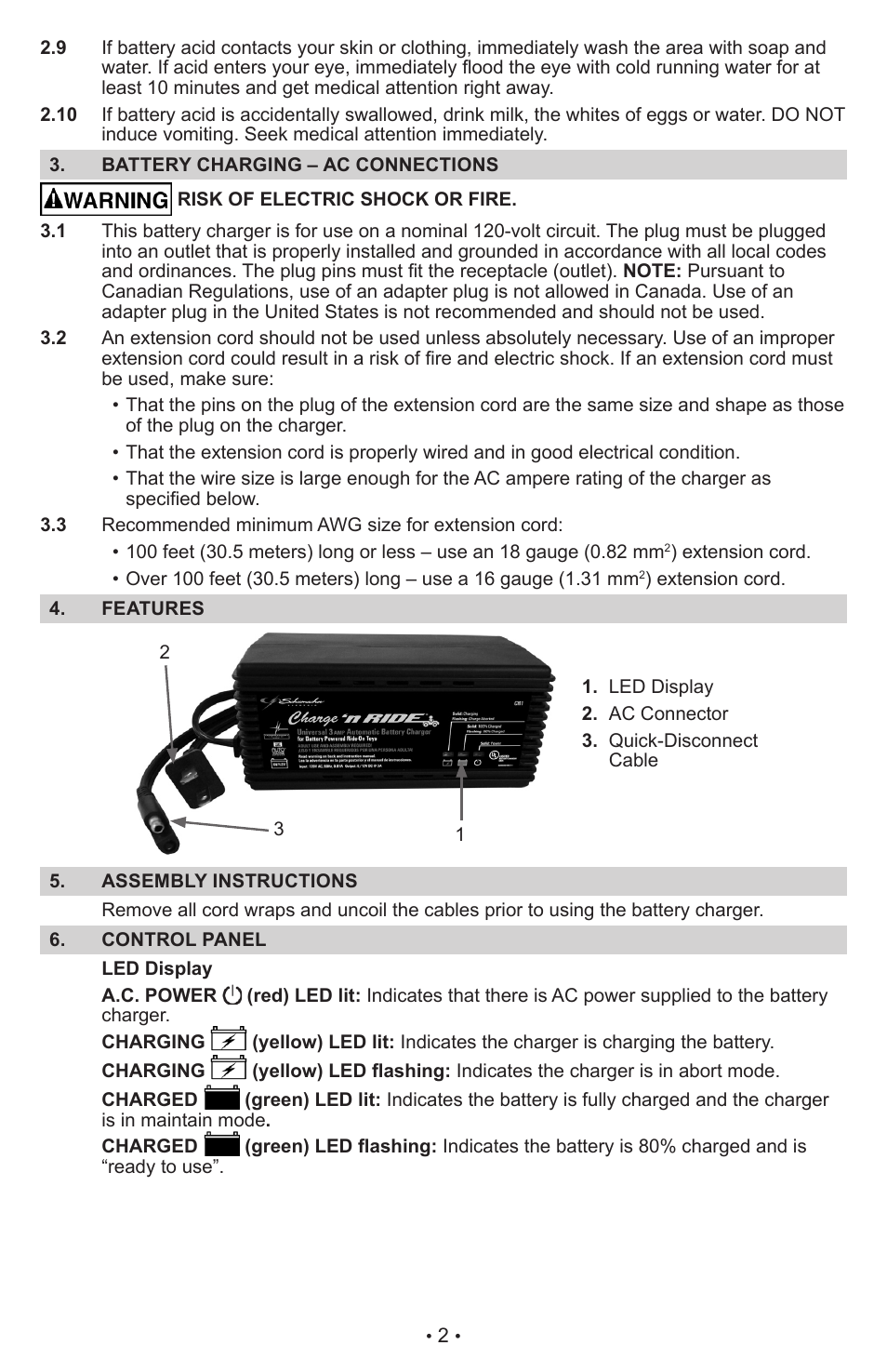 Schumacher Automatic CR1 User Manual | Page 3 / 14