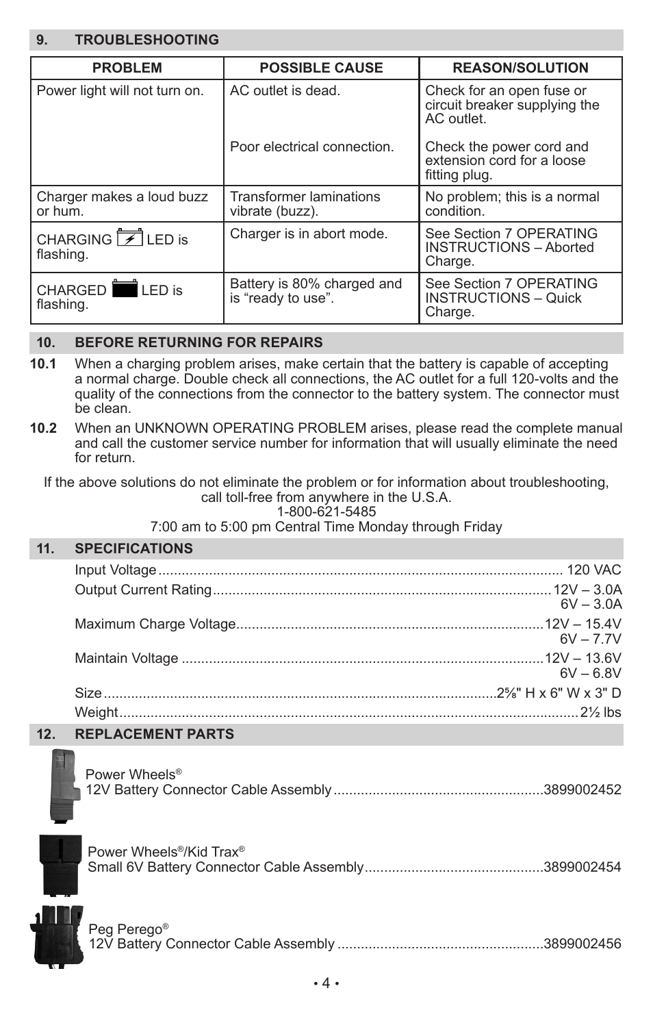 Schumacher Automatic CR1 User Manual | Page 5 / 14