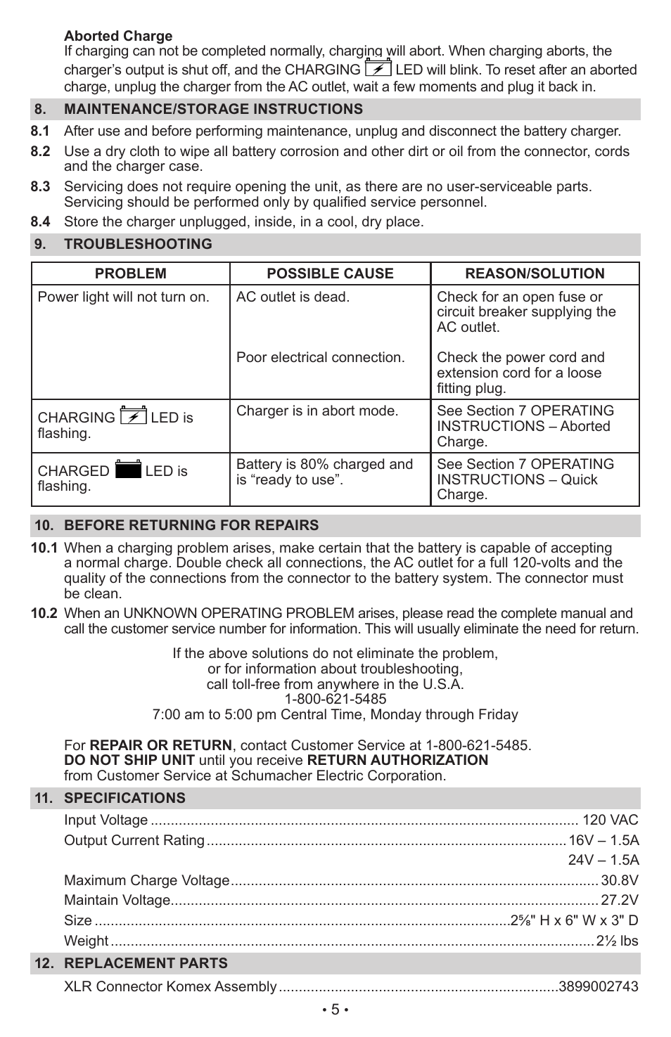 Schumacher Automatic CR2 User Manual | Page 5 / 14