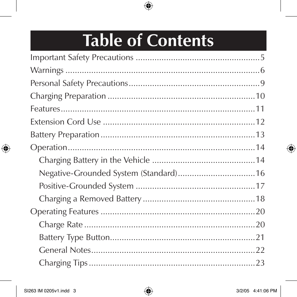 Schumacher SI263 User Manual | Page 3 / 32