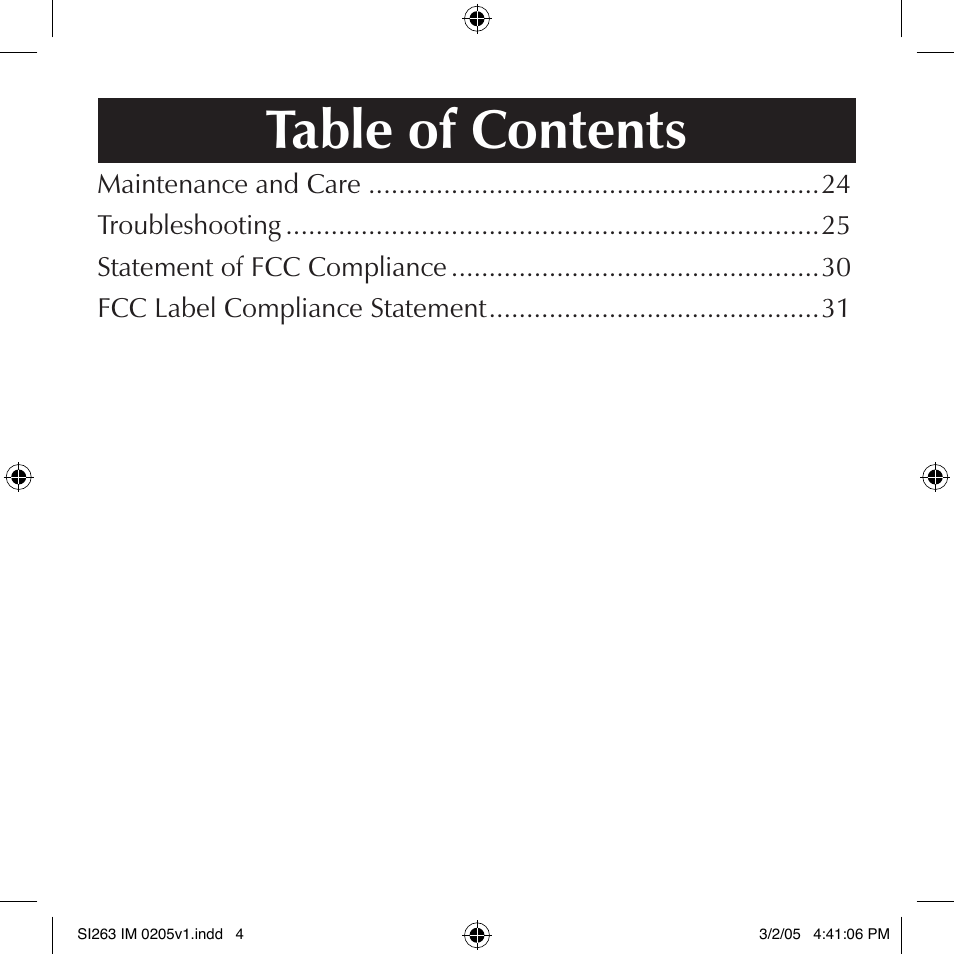 Schumacher SI263 User Manual | Page 4 / 32