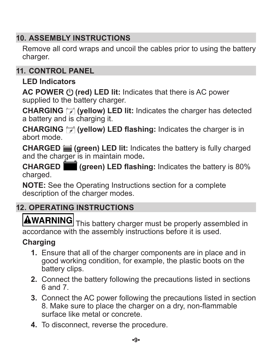 Schumacher Automatic SP1 User Manual | Page 10 / 43