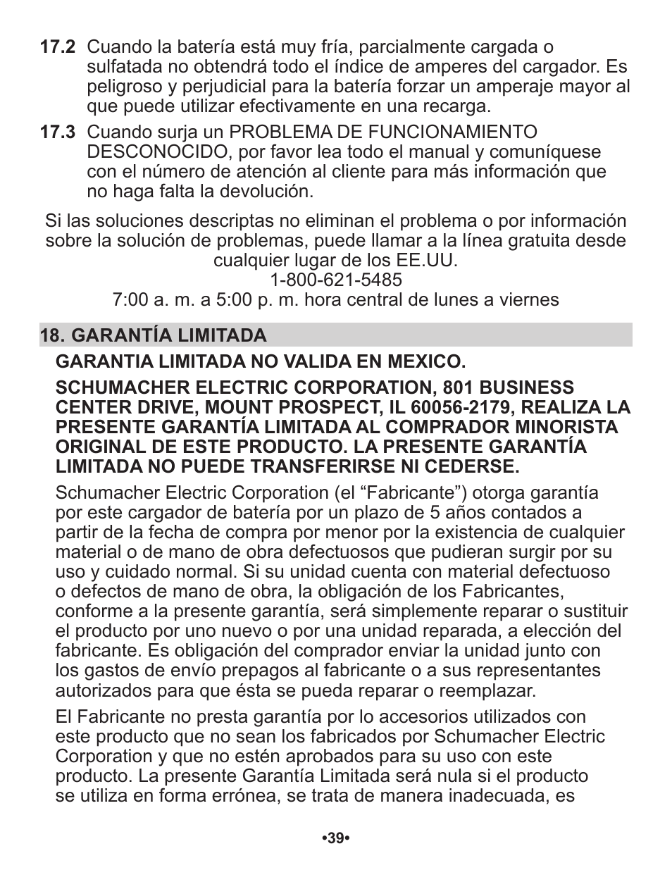 Schumacher Automatic SP1 User Manual | Page 40 / 43
