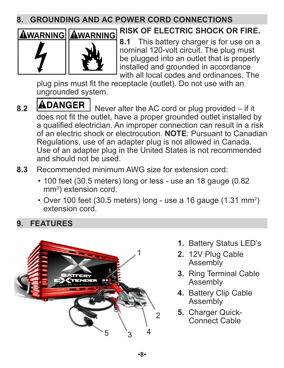 Schumacher Automatic SP1 User Manual | Page 9 / 43