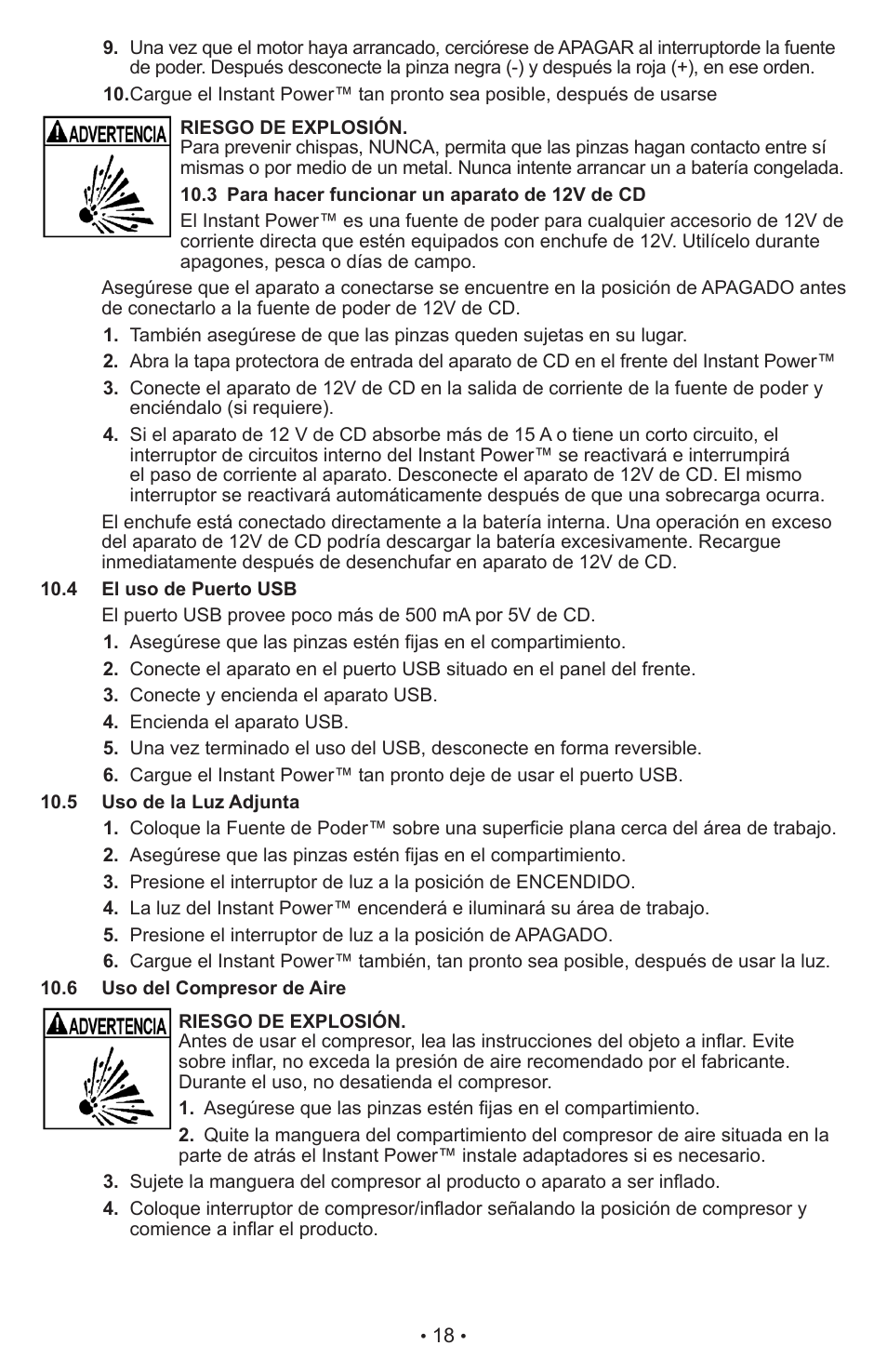 Schumacher XP2260 User Manual | Page 19 / 25
