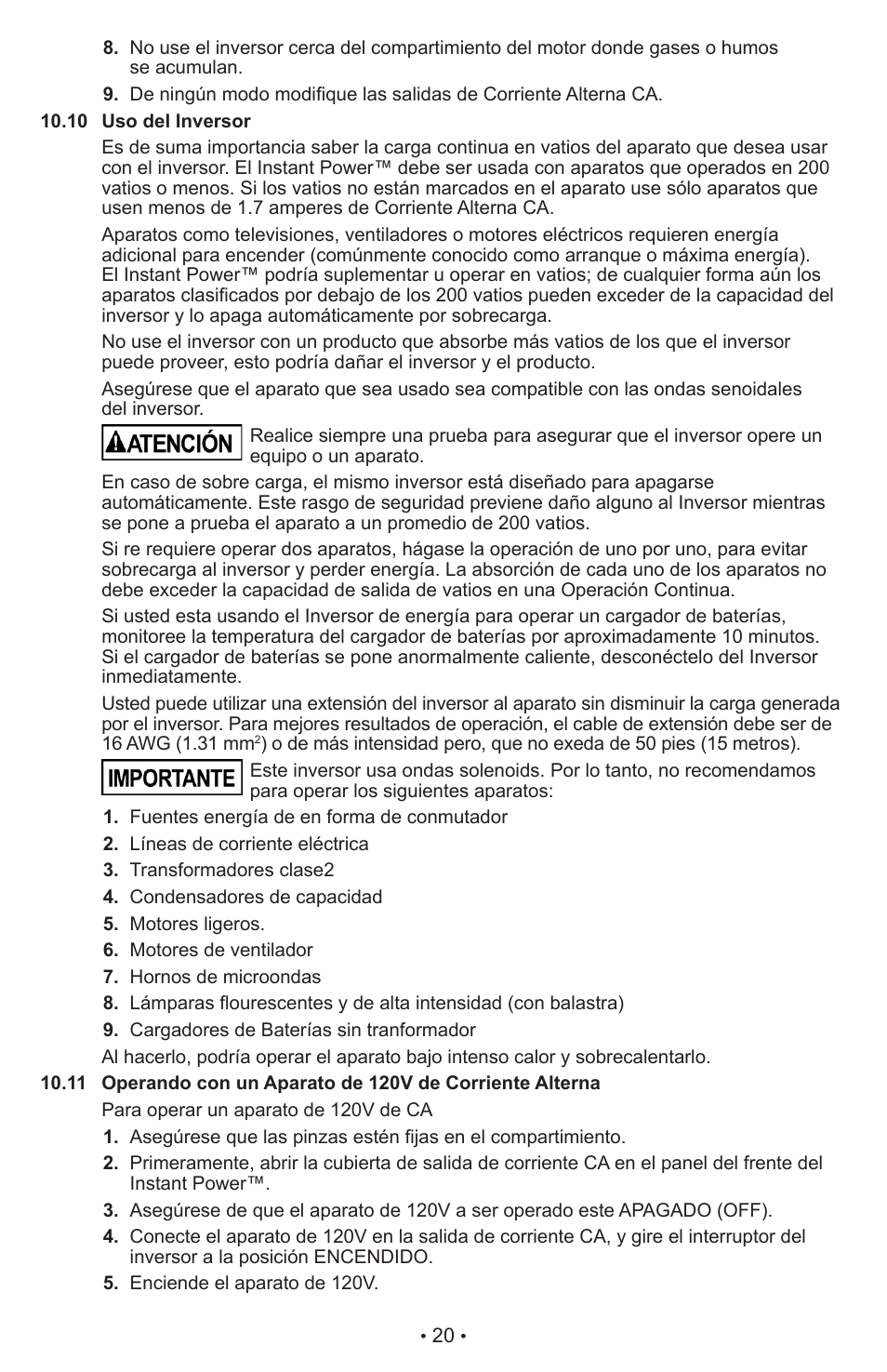 Schumacher XP2260 User Manual | Page 21 / 25