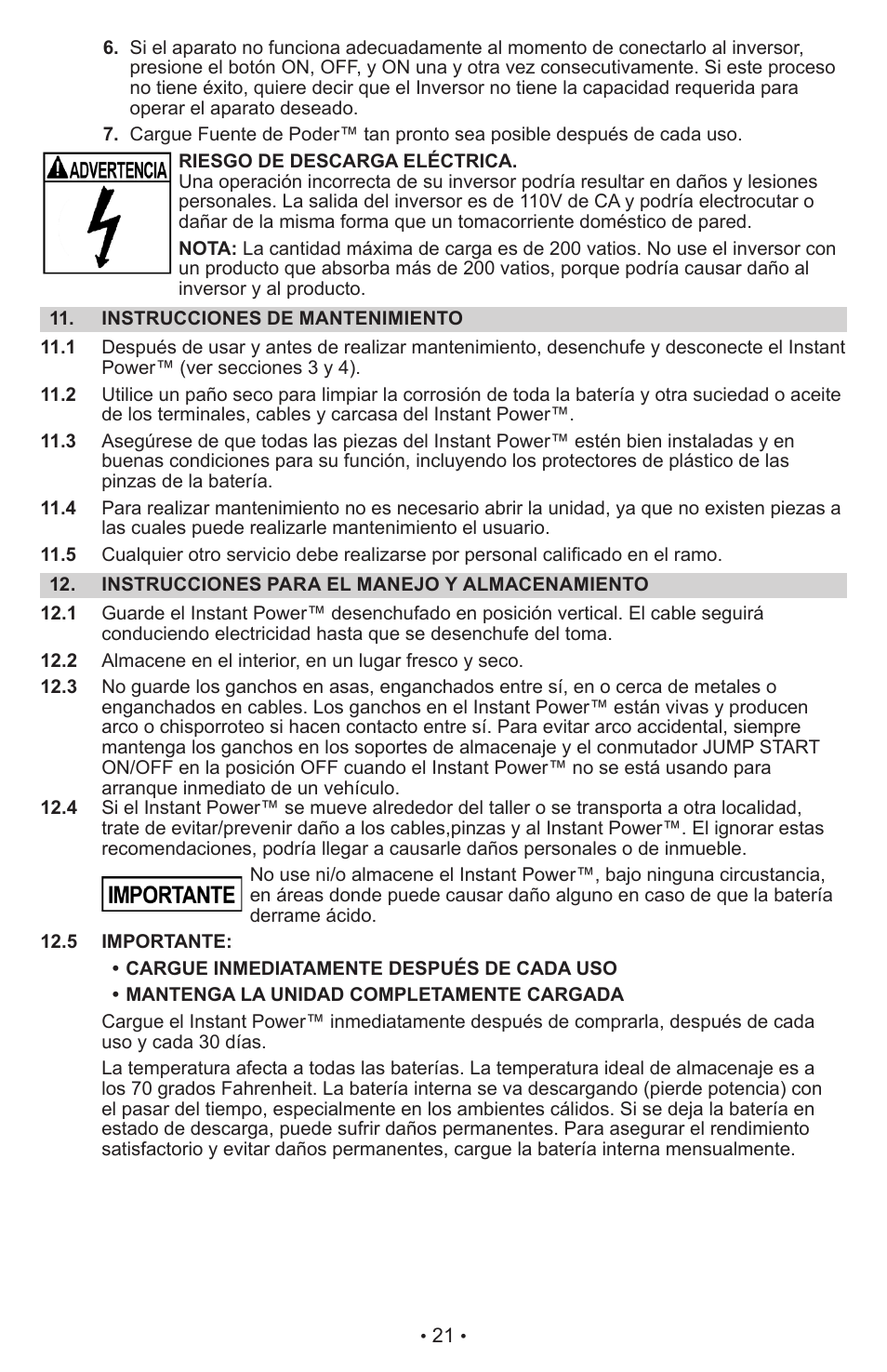 Schumacher XP2260 User Manual | Page 22 / 25