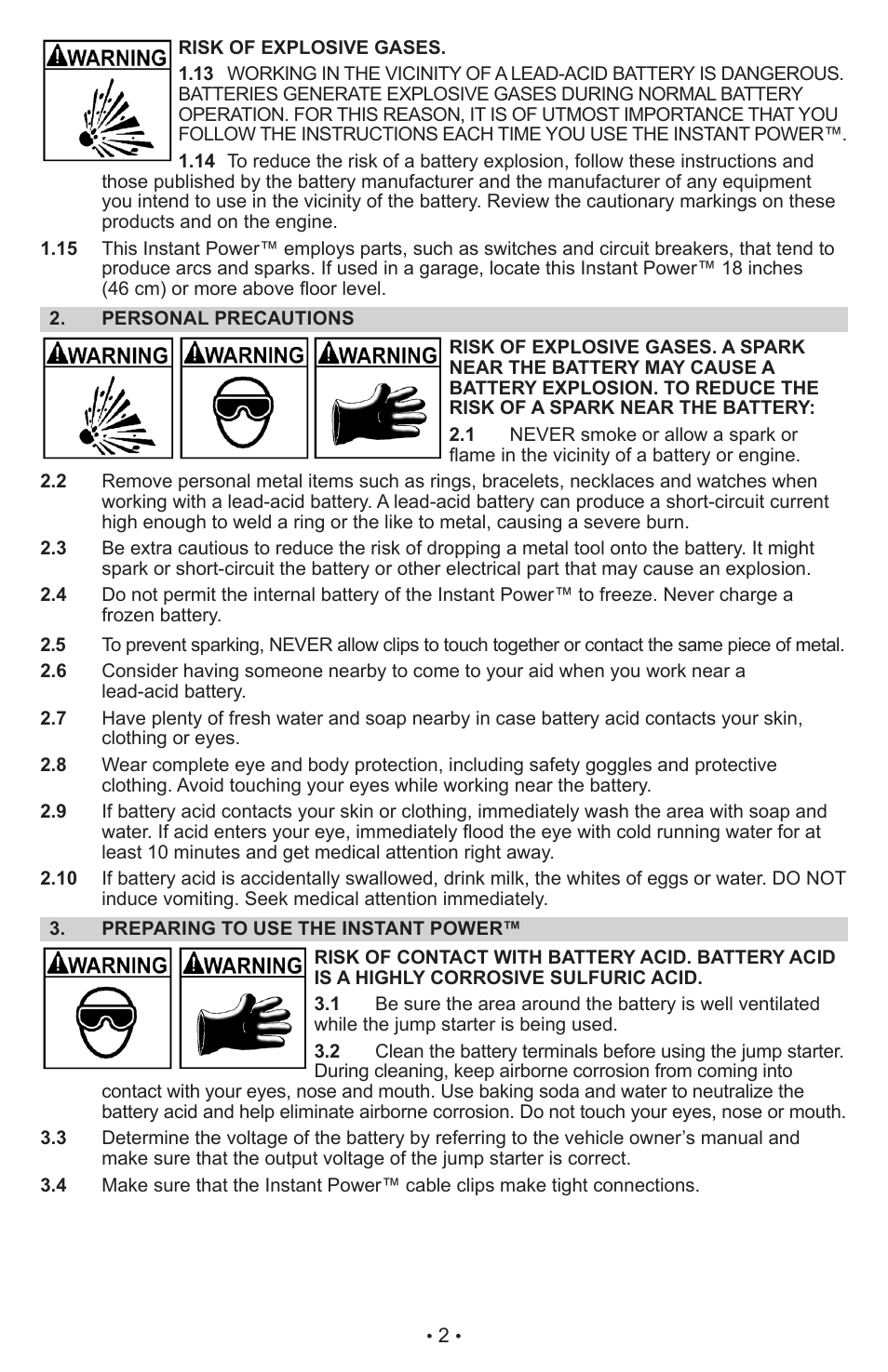 Schumacher XP2260 User Manual | Page 3 / 25
