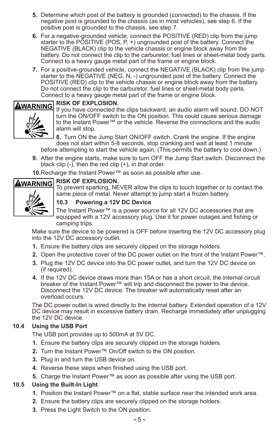Schumacher XP2260 User Manual | Page 6 / 25