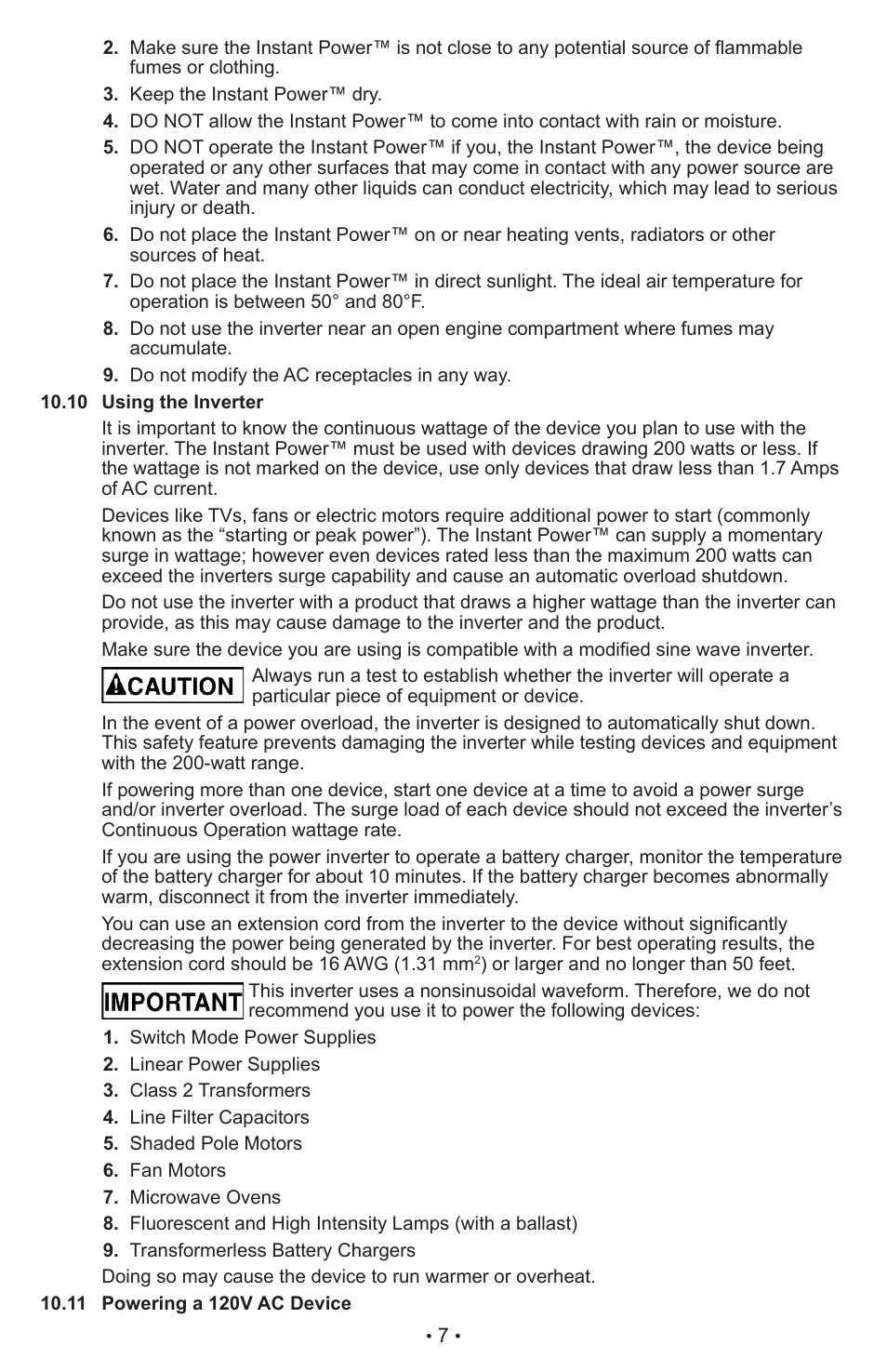 Schumacher XP2260 User Manual | Page 8 / 25