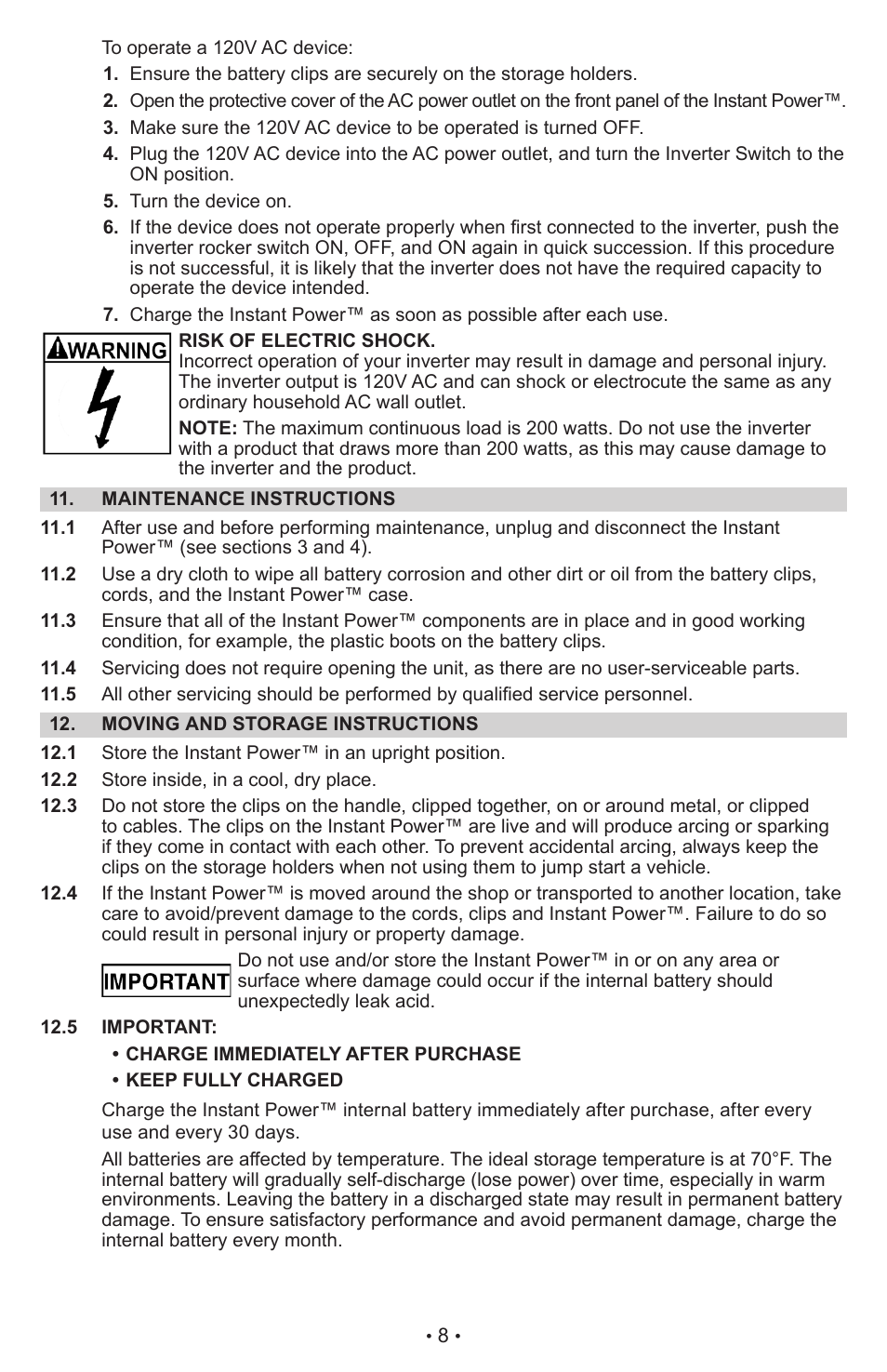 Schumacher XP2260 User Manual | Page 9 / 25