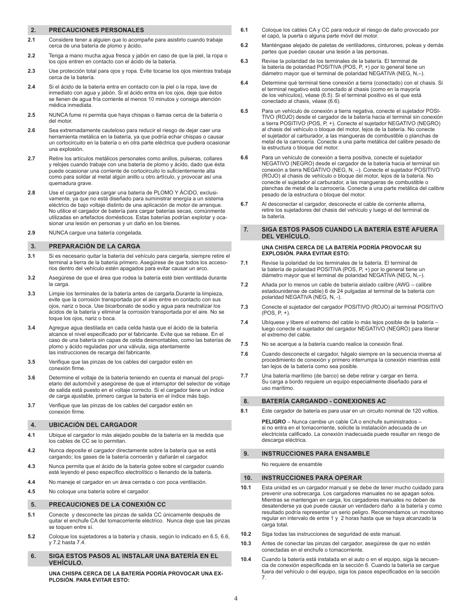 Schumacher Manual SE-1 User Manual | Page 4 / 8