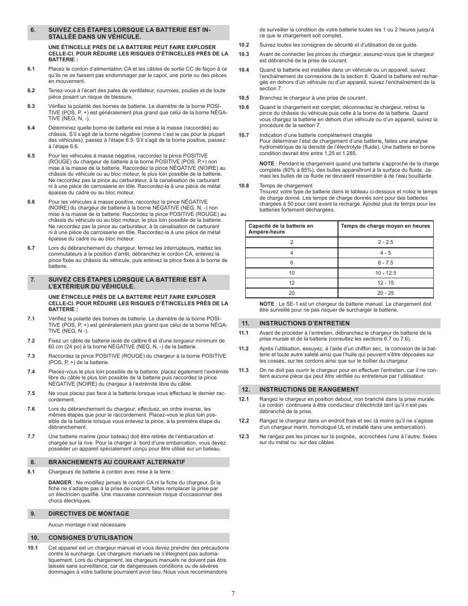 Schumacher Manual SE-1 User Manual | Page 7 / 8