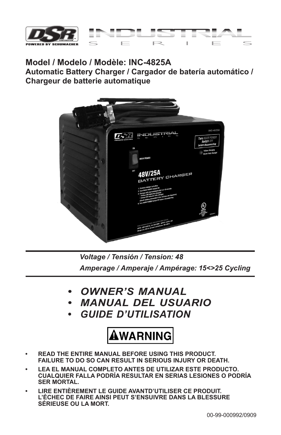 Schumacher DSR Automatic INC-14825A User Manual | 39 pages