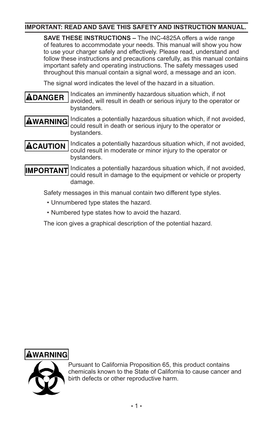 Schumacher DSR Automatic INC-14825A User Manual | Page 5 / 39
