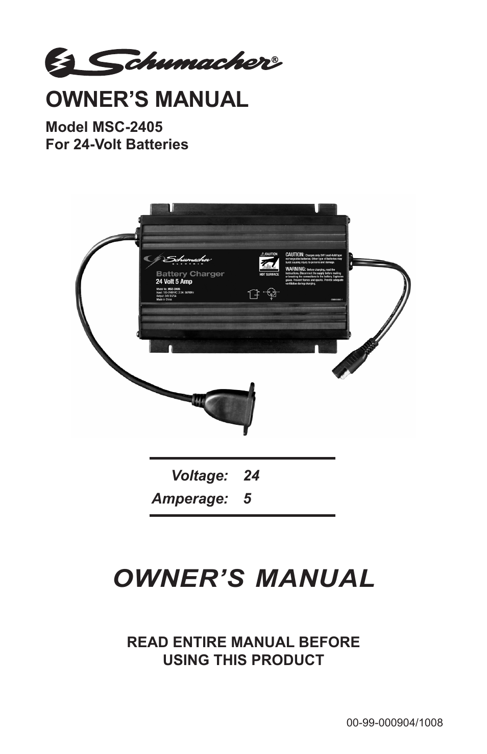 Schumacher MSC-2405 User Manual | 16 pages