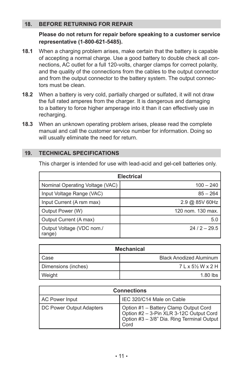 Schumacher MSC-2405 User Manual | Page 13 / 16