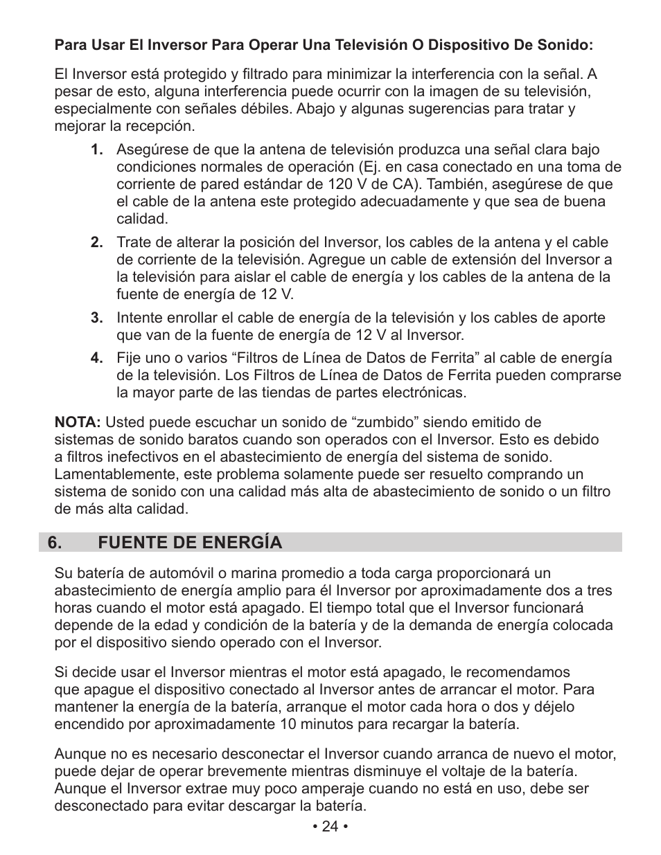 Schumacher Power Inverter PID-410 User Manual | Page 24 / 42