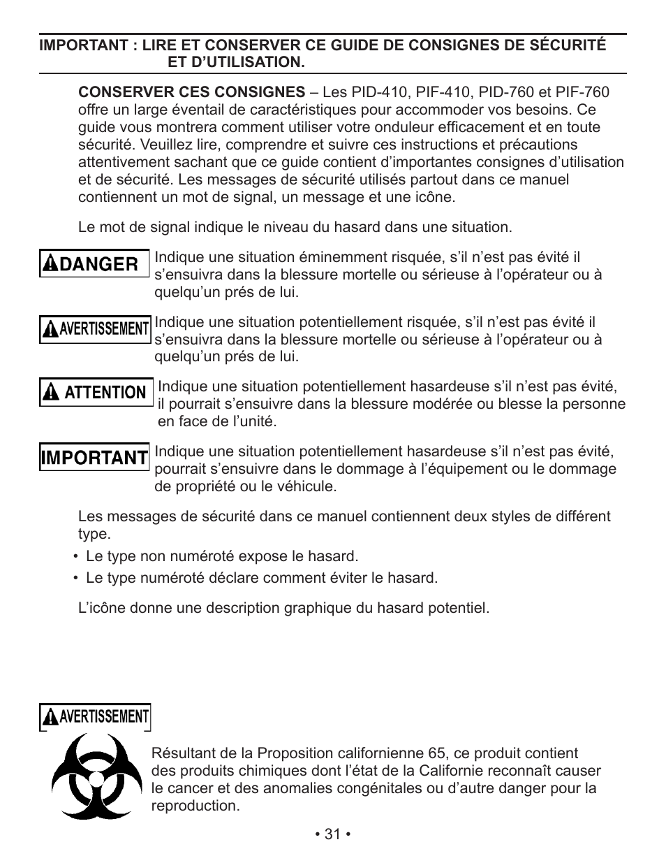 Schumacher Power Inverter PID-410 User Manual | Page 31 / 42