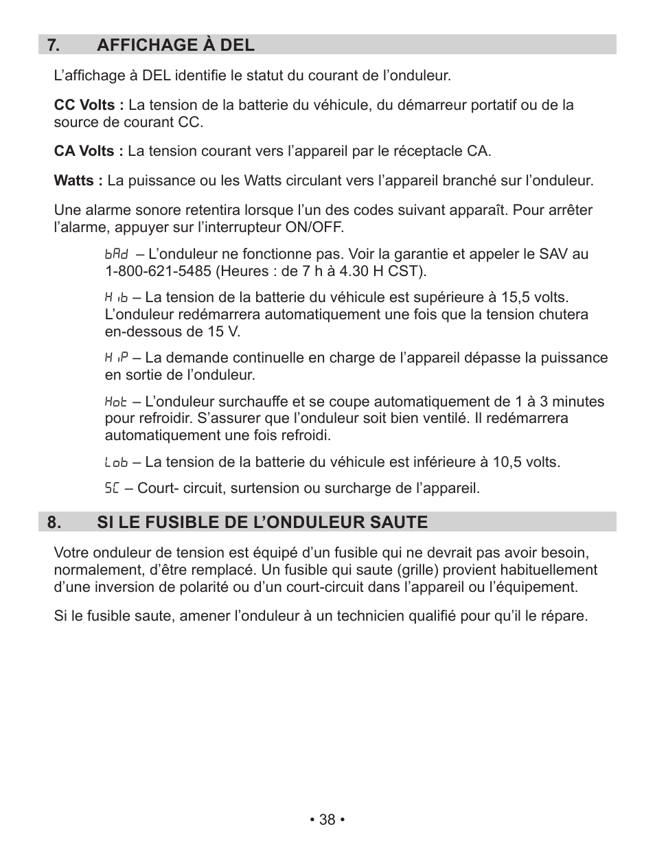 Schumacher Power Inverter PID-410 User Manual | Page 38 / 42